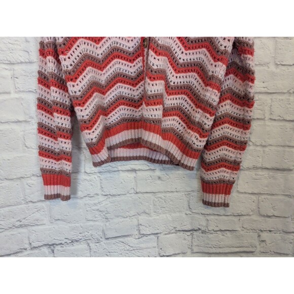 Maurices Chevron Crochet Open Knit Cardigan Oversized Woman's Size Small - Picture 8 of 8